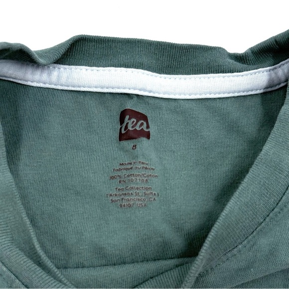 Tea Collection Boys Le Mans Race Graphic Tee Cars Long Sleeve Shirt 8 Green GUC - Picture 5 of 12